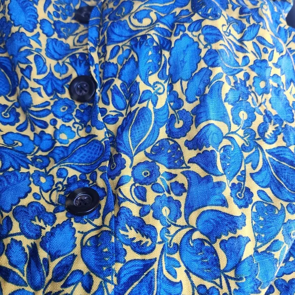 Ann Taylor Blue and Yellow Floral Midi Dress - Picture 7 of 8
